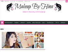Tablet Screenshot of makeupbyhina.com